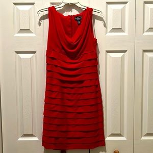 Form fitting red dress